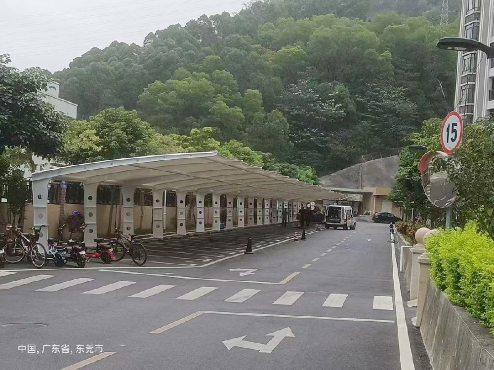 膜結(jié)構(gòu)停車棚工程案例
